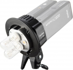 Godox AD-B2 Dual Power Twin Head Bowens Mount 2 Godox AD200 Pocket Flash v&otilde;i Flashpoint eVOLV 200 TTL Modular Strobe Light paigaldamiseks koos, et saavutada 400W v&otilde;imsus koos PERGEARi puhastuslapiga.