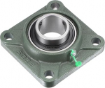 hankekaart UCF209 Flange Block Bearing 45mm Bore Cast Iron Bearing Unit Set Screw Lock