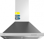 Cecotec pliidikupu 60 cm Pyramid Bolero Flux PM 606500 Inox A. 165 W mootor, roostevabast terasest pind, 650 m3/h v&auml;ljat&otilde;mme, mehaaniline juhtimine, 3 v&otilde;imsusastet, valgustus ja aktiivs&ouml;efilter.