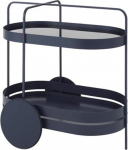 Mobiilne s&ouml;&ouml;gitoak&auml;ru, k&uuml;ljelaud metallist kandikuga, diivan- ja kohvilaud, 4 v&auml;rvi (suurus: 28.3427.5515.74 tolli, v&auml;rv: must)