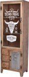 "Industrial Home" vitriinkapp - Loft Highboard | Puit, metall ja klaas | 3 sahtlit ja 2 ust | Vintage Standing Display Cabinet LOF079 Palazzo Exclusive