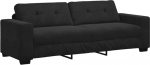 vidaXL 3-kohaline diivan must 220 x 78 x 80 cm Velvet