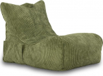 Ecopuf Flavio - Elutoa Bean Bag - Sametist Bean Bag - Pehme kott pouf koti ja k&auml;epidemega, polsterdatud - l&otilde;&otilde;gastustool - Kootud tool - Kodudekoratsioon - roheline Sz20