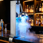 Mini-Glask&uuml;Hler mit Neonlicht, K&uuml;Hlt Gl&auml;Ser in 8 Sekunden auf -25 &deg;C, Druckknopfbedienung, f&uuml;r Craft-Beer-Bars, Restaurants und Nachtclubs