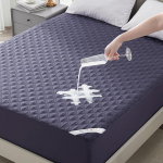BEDLORE madratsikaitse 160 x 200 cm, veekindel madratsipealne, m&uuml;ratu madratsikatte s&uuml;gav tasku - pehme, hingav ja mugav (sinine)