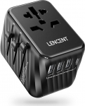 LENCENT universaalne reisimisadapter &uuml;lemaailmne reisipistik Maailma reisimisadapter 3 USB A ja 1 USB C, rahvusvaheline pistikupesa adapter Jaapanile Tai USA-le Inglismaale Austraaliale (t&uuml;&uuml;p A/B/G/I/C)