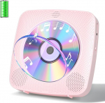Gueray laua CD-m&auml;ngija Bluetooth CD-m&auml;ngija koos k&otilde;laritega koju 1800 mAh kaasaskantav CD-m&auml;ngija AUX USB k&otilde;rvaklappide pesaga FM-raadio koos kaugjuhtimispuldiga tolmukaitsega LCD-ekraaniga lastele roosa