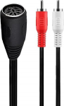 LOKEKE DIN 8 Pin kuni 2 RCA kaabel, DIN 8 Pin Female kuni 2 RCA punane valge pistik Stereo Audiokaabli juhe heliseadmete vastuv&otilde;tja CD-m&auml;ngija jaoks