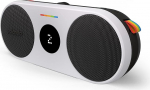 Polaroid P2 v&otilde;imas kaasaskantav juhtmevaba Bluetooth-k&otilde;lar, mis on laetav ja kahe stereopaariga - must-valge