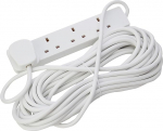 PRO ELEC PELB1906 4-kordne pikendusjuhe, 10 m, valge