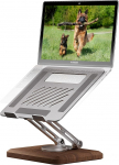 muso wood Laptop Stand k&otilde;rgus reguleeritav 360 &deg; p&ouml;&ouml;rlev puust alus Laptop Stand Laptop Riser laua jaoks, Notebook PC Stand MacBook Pro / Air, s&uuml;learvutid kuni 17.3 tolliga