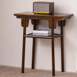 Zweistufiger Altartisch, 38cm Konsolentisch Schmal, Landhaus-Beistelltisch Schmal f&uuml;r Flur, Foyer und Wohnzimmer, Einfache Montage