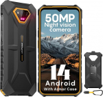 Ulefone Armor X13 Outdoor nutitelefon 50MP + 24MP &ouml;&ouml;n&auml;gemine 12GB + 64GB/256GB SD, Octa Core 6320mAh 6,52-tolline Android 14 IP68 mobiiltelefon ilma lepinguta 4G Dual SIM s&otilde;rmej&auml;lje ID NFC GPS 2 aastat