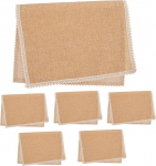 FRCOLOR 6 St&uuml;ck Abwischbare Tischsets aus Polyester Baumwollstoff mit Weicher Textur Einfache Elegante Platzsets f&uuml;r K&uuml;che und Esszimmerdekoration