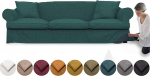 comfortly Sundborn 3 istekohaga diivanikate asenduskate Heavy Duty 6 tk pehme vastupidav pestav kangas, mida on lihtne puhastada ja vahetada (Crown, Ocean Blue)
