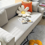Hixingo Stretch Waschbar Sofa &Uuml;berzug, Diivan Cover 1 2 3 4 Sitzer, Universal Elastische Weich Couch &Uuml;berzug, Sofabezug f&uuml;r Wohnzimmer, Feste Farbe (Sterne grau,4 Sitzer)