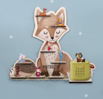 hellomini Tonie riiul t&uuml;druk valitud nimega Toniebox 1 & Toniebox 2 jaoks - Isikup&auml;rastatud Toniebox riiul lastetuppa - riiul Tonie figuurid - Tonieboxi hoiustamine (Fox Print)