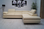 LTN Ehtne nahast nurgadiivan kreemjas 275 x 225 cm Diivan diivan magamisfunktsiooniga, voodikastiga ja peatugedega Ehtne nahast nurgadiivan (275 x 225 cm nurgas paremal)
