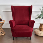 Wing Chair Slipcover Set of 2 - 2 in 1 Design eemaldatav pehme sametist Wing Back Chair Covers tugitool Stretch Covers