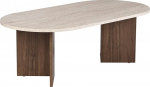 Kaasaegne kohvilaud 119cm x 40cm x 60cm Travertiin ja p&auml;hklipuu v&auml;rvid | 100% melamiiniga kaetud puitlaastplaat, 18mm paksus | Stiilne ja funktsionaalne disain kaasaegsetesse eluruumidesse.