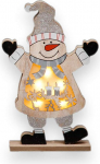 SHATCHI Snowman LED puidust j&otilde;ulud Santa Snowman p&otilde;hjap&otilde;der Xmas Kodu siseruumide lauakaunistused Ornaments Centerpiece, 27cm