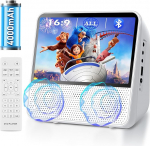 Kaasaskantav Bluetooth DVD-m&auml;ngija 4000 mAh akuga, piirkondliku DVD-m&auml;ngija lapsed sisseehitatud k&otilde;laritega, Bluetooth/USB/RCA/k&otilde;rvaklappide pesa, m&auml;lu taasesitus, uneaeglustaja
