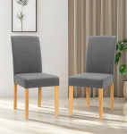 Hallowood m&ouml;&ouml;bel Premium Linen s&ouml;&ouml;gitoolid Sirge seljaga halli kangast k&ouml;&ouml;gitoolid, millel on kindlad puidust jalad Modernsed toolid s&ouml;&ouml;gitoa jaoks Kodu Restoran Kohvik