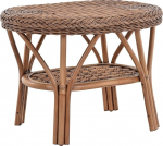 korb.outlet rotangist laud / ovaalne k&uuml;ljelaud / kohvilaud rotangist lauariiul (ovaalne - Vintage Brown)