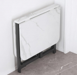 Moderner platzsparender klappbarer Esstisch mit verstellbaren F&uuml;&szlig;en, Anti-Rollover-Vorrichtung, ideal f&uuml;r kleine Wohnungen & Esszimmer, vielseitiges & stilvolles Design