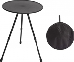 Zusammenklappbarer runder Tisch, Outdoor-M&ouml;bel, stabil, f&uuml;r Picknick, Rucksackreisen, Grillen, Schwarz
