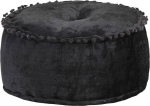 vidaXL Pouf Seat Pouf Stool Floor Cushion Stool Seat Cushion Foot Stool Ottoman Stool Decorative Round Velvet 40 x 20 cm Anthracite