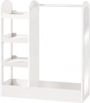 Roba Children&rsquo;s Clothes Rail with Shelves and Large Mirror, White Wooden Finish