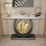 Diodceraic kitsas konsooldiivan, koridorilaud, elegantne platvormi disain kodus, s&uuml;sinikterasest alus, kaasaegne konsool sissep&auml;&auml;sualasse ja elutuppa (must A, 100 x 30 x 80 cm)