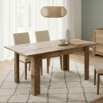 Dmora pikendatav s&ouml;&ouml;gilaud, Made in Italy, modernne laud pikendustega, pikendatav konsool, 137 / 185 x 90 x 79 cm, vahtrapuu v&auml;rvi