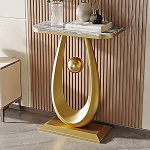 Konsoollaud, k&uuml;ljelaud, seisev riiul, hoiulaud, kitsas &uuml;ksiklaud, koridorilaud elutuppa, koridori, sissep&auml;&auml;su, koridori, kontorisse (kuldne 3,50 cm / 19,6 tolli)