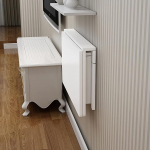An der Wand montierter Klapptisch, Klapptisch aus wei&szlig;em Holz | Klappbare Schreibtische f&uuml;r die Heimarbeit, K&uuml;chen-Esstisch, schwebender h&auml;ngender Computertisch, Mehrzweck-Wandtisch