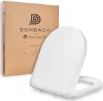 Senzano WC-kate, valge D-kujuline - uuenduslik premium WC-kate pehme sulgemismehhanismiga - eemaldatav - Duroplastist antibakteriaalne WC-kate