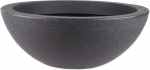 XXL plant bowl, water bowl 52 cm, height approx. 19 cm &ndash; Fountain Bowl for Mini Pond &ndash; Sturdy Plastic &ndash; Anthracite Stone Look &ndash; With Drain Function &ndash; Grave Bowl