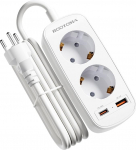 Tai reisiadapter koos PD20W USB kiirlaadijaga, adapter Tai pistikupesa, 2-kordne pistikupesa adapter Tai jaoks, 1,5 m kaabel, t&uuml;&uuml;p O