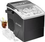 Ice Cube Maker Small Ice Maker Quiet - 2 Sizes of Bullet Ice Cube Maker Ice Cube Machine Mini 9 Cubes in 6 Minutes Ready Ice Cube Maker with Portable Handle for Office Camping & Party (Black1)