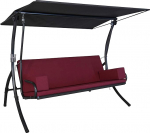 Angerer Freizeitm&ouml;bel GmbH Elegance Tolar Hollywood Swing - Garden Swing Made in Germany - Swing for Sitting, Lying and Relaxing - Includes Bed Function - Easy Assembly (Red)
