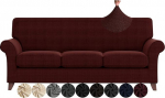 ZNSAYOTX Pack of 4 Sofa Covers for Living Room, Non-Slip Stretch Couch Covers for 3 Cushions, Couch, Pets, Dog Sofa Slipcover, Machine Washable, Furniture Protection (Wine Red, Sofa)