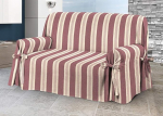 Sofa Bed Cover with Ties Position Grancasa Type O.B., bordeaux