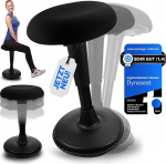 Ergonoomiline k&otilde;rgusreguleeritav istumiseks ja seismiseks (must, 65-85 versioon) - Ergonoomiline kontoritool - Kiikumisefektiga t&ouml;&ouml;laua tool - Seismisabi