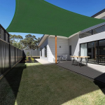 Ankuka Sun Sail p&auml;ikesekaitse koos paigaldusk&ouml;itega, ristk&uuml;likukujuline PES pol&uuml;estrist markiis, vetth&uuml;lgav impregneeritud v&auml;litingimustesse, 98% UV-blokeering, 2 x 3 m, tumedam roheline