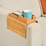 Diivan Cup Holder - Portable Sofa Armrest Tray - Anti-Spill Chair, Caddy Couch Arm Table Snack Organiser koos eemaldatava salvega - Remote Control Holder, Coffee Table, Perfect for Cups