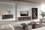 Generisch Wohnwand Set Veris 3-teilig - Modernes Wohnzimmer M&ouml;belset in Eiche Dunin - Inklusive Kommode, TV-Lowboard und Regal - Design Anbauwand f&uuml;r das Wohnzimmer