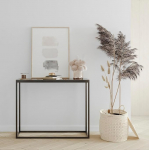 Konsoollaud K&otilde;rvallaud Modernne diivanilaud Esiku laud V&auml;ike n&auml;ituselaud Modernne k&otilde;rvallaud elutuppa 100 cm x 80 cm x 25 cm must/must