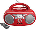 Kaasaskantav raadio - CD-m&auml;ngija, Bluetooth Boombox, FM-raadio, kaugjuhtimispult, USB/AUX sisend, k&otilde;rvaklapipesad, 4 W RMS helik&otilde;larid, vooluv&otilde;rguga/akutoitel t&ouml;&ouml;tav