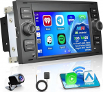 Hikity 2+64G Android Autoradio Ford Focus Fiesta Transit C-Max Connect Galaxy Mondeo S-Max juhtmevaba Carplay Android auto 7-tolline raadio koos GPS WiFi FM RDS HI-FI SWC tagurduskaameraga